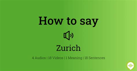 how to pronounce zuri|switzerland pronunciation.